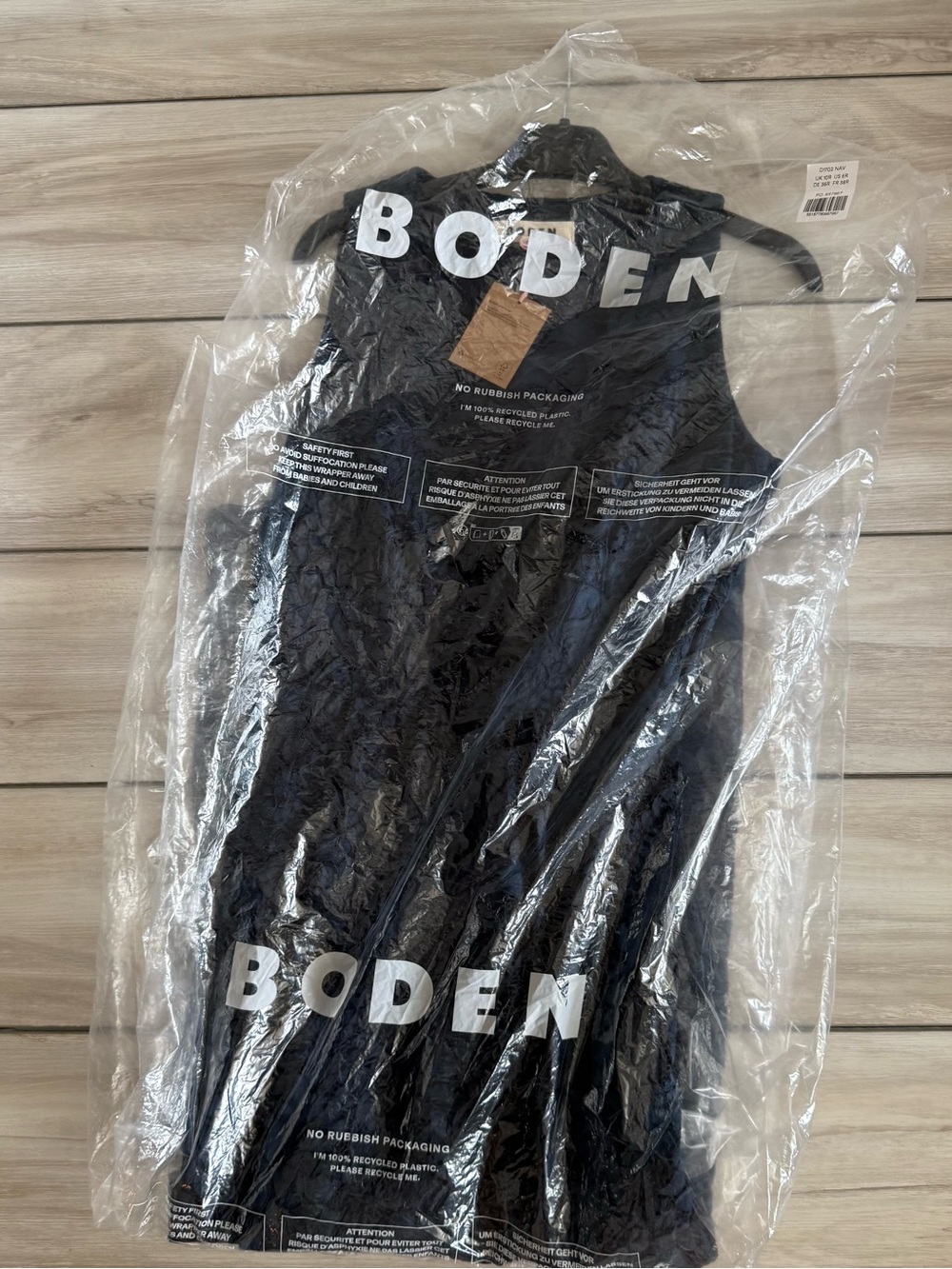 Boden Lace Plunge Neck Panel Dress Navy Size 6 NWT - Picture 14 of 14